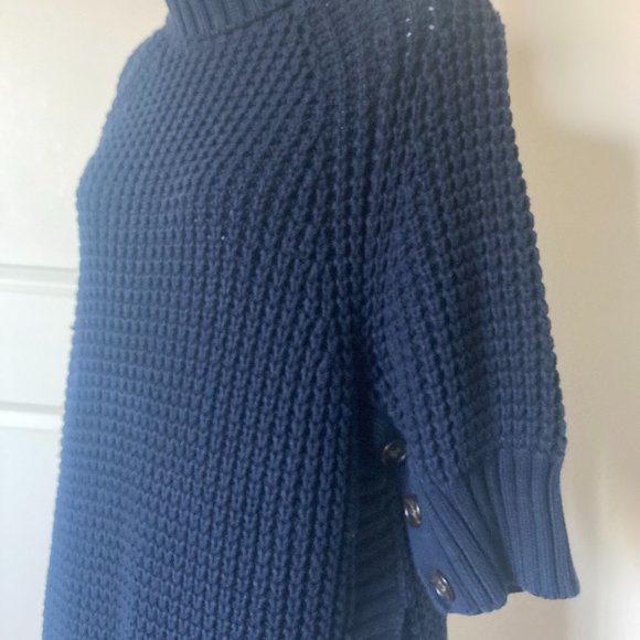 J. Crew Chunky Knit Turtleneck in Navy - Picture 4 of 7